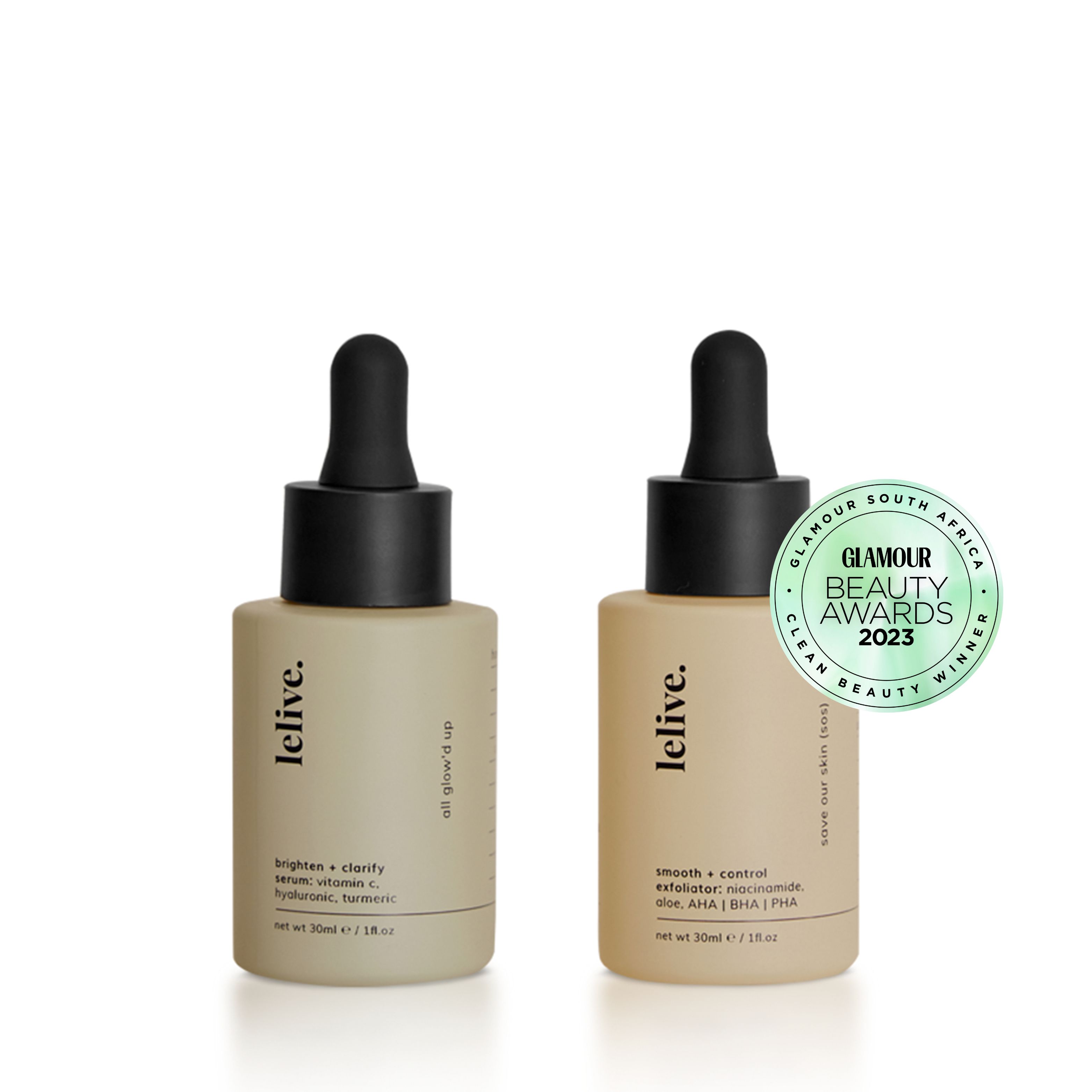 am + pm serum kit | clarify, brighten + exfoliate