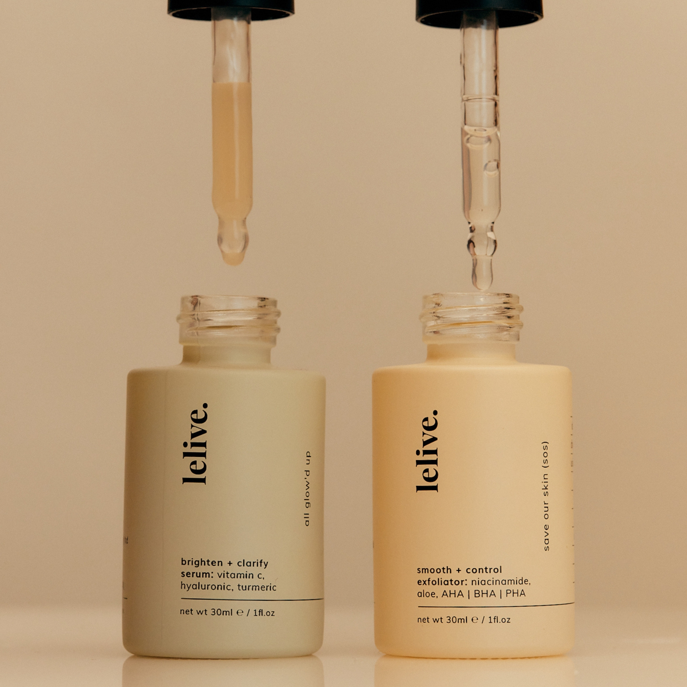 am + pm serum kit | clarify, brighten + exfoliate