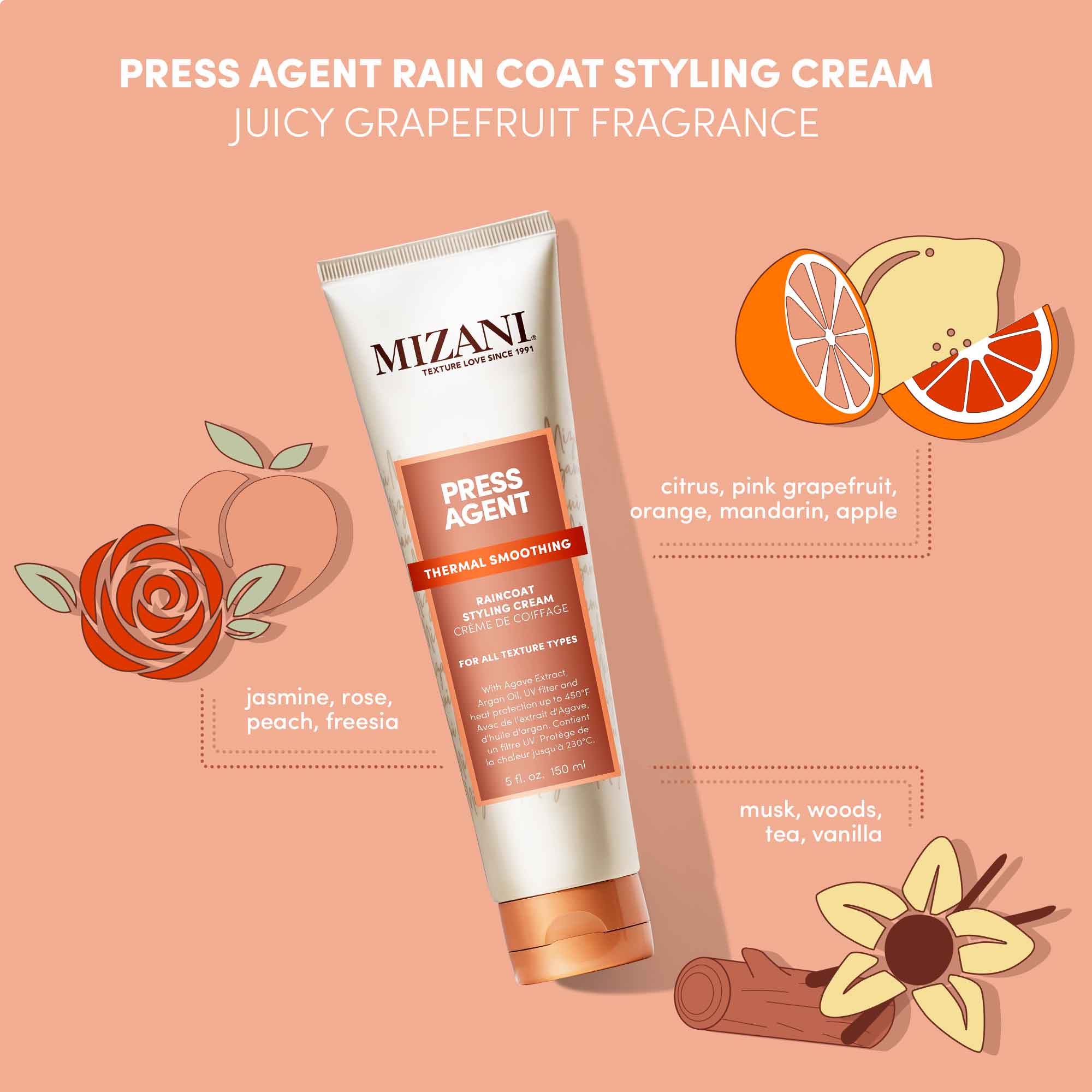 Press Agent Thermal Smoothing Raincoat Styling Cream
