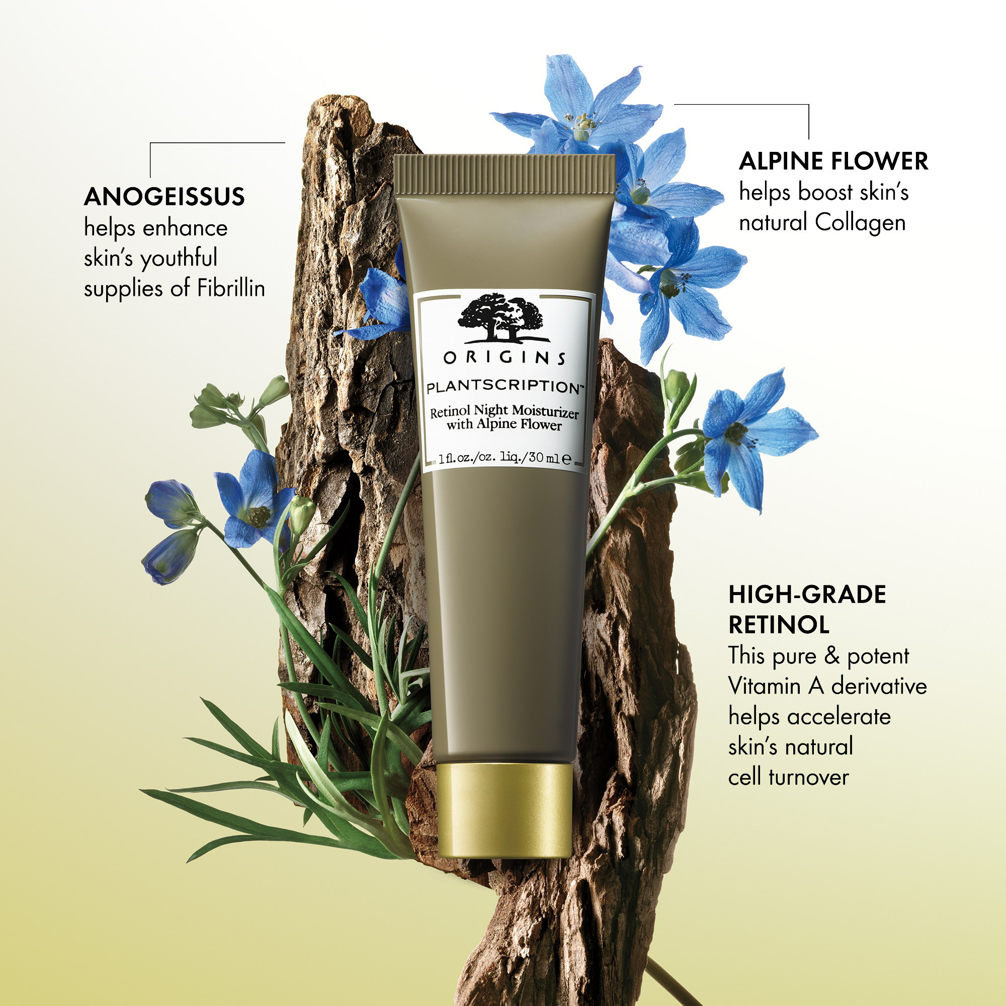 Plantscription Retinol Night Moisturizer with Alpine Flower